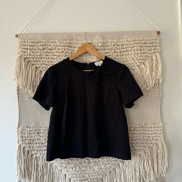 Kate Spade Bow Neck Slightly Cropped Top - Picture 2 of 7